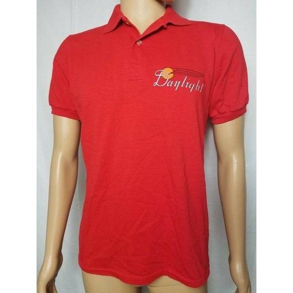 Vintage 1980s Daylight Train Locomotive Polo Shirt - Picture 5 of 8